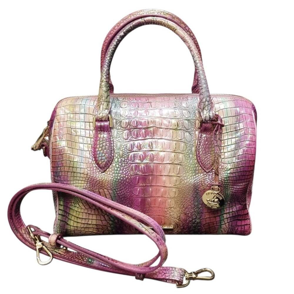 Brahmin Magical Mini Melbourne Leather Stacy Satchel Shoulder Strap Embossed